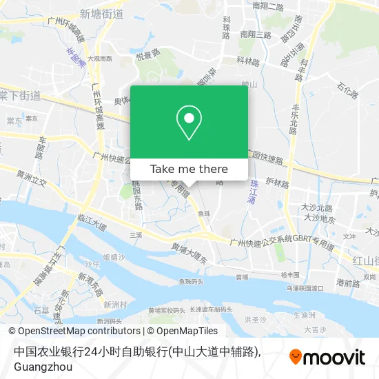 中国农业银行24小时自助银行(中山大道中辅路) map