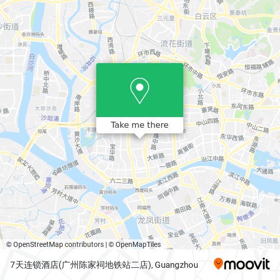 7天连锁酒店(广州陈家祠地铁站二店) map