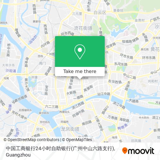 中国工商银行24小时自助银行(广州中山六路支行) map