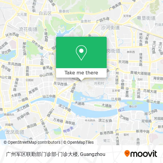 广州军区联勤部门诊部-门诊大楼 map