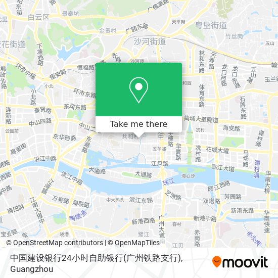 中国建设银行24小时自助银行(广州铁路支行) map