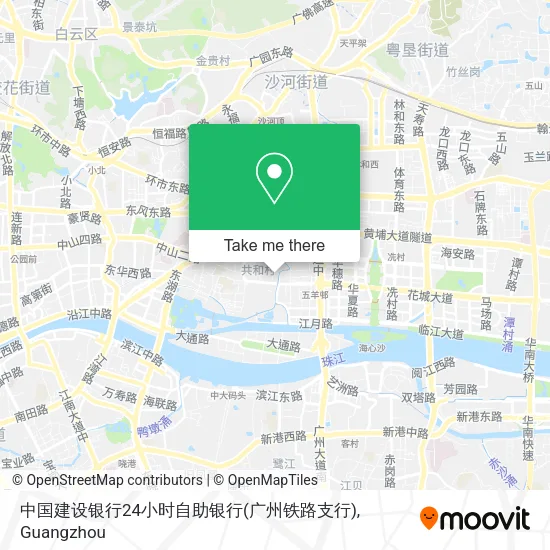 中国建设银行24小时自助银行(广州铁路支行) map
