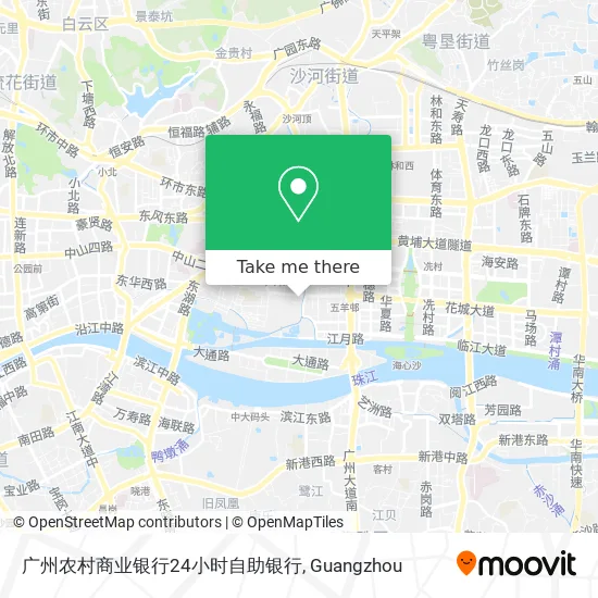广州农村商业银行24小时自助银行 map