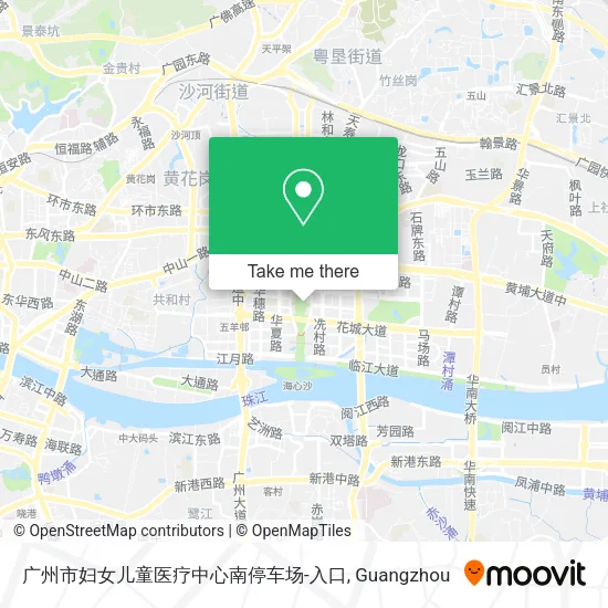 广州市妇女儿童医疗中心南停车场-入口 map