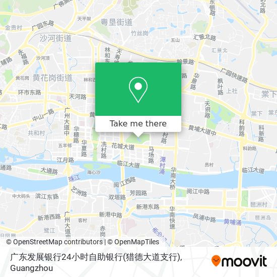 广东发展银行24小时自助银行(猎德大道支行) map