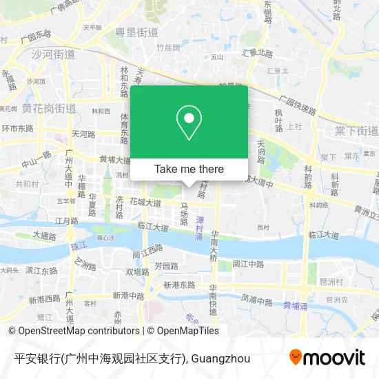 平安银行(广州中海观园社区支行) map