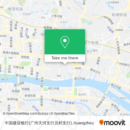 中国建设银行(广州天河支行员村支行) map
