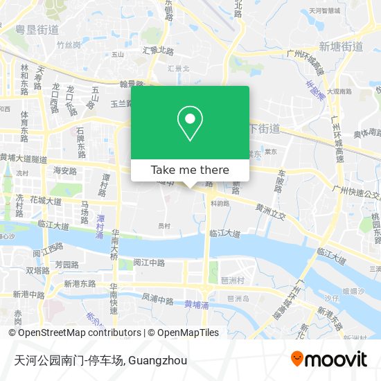 天河公园南门-停车场 map
