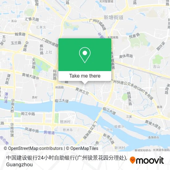 中国建设银行24小时自助银行(广州骏景花园分理处) map