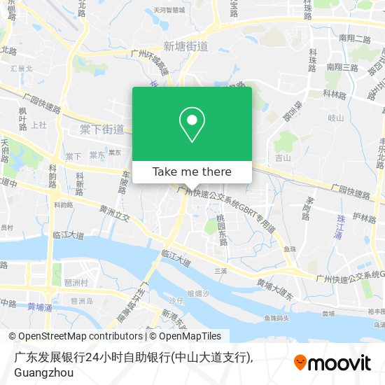 广东发展银行24小时自助银行(中山大道支行) map