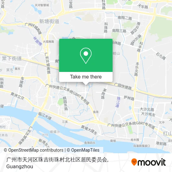 广州市天河区珠吉街珠村北社区居民委员会 map