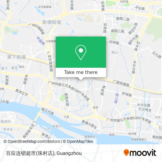 百应连锁超市(珠村店) map