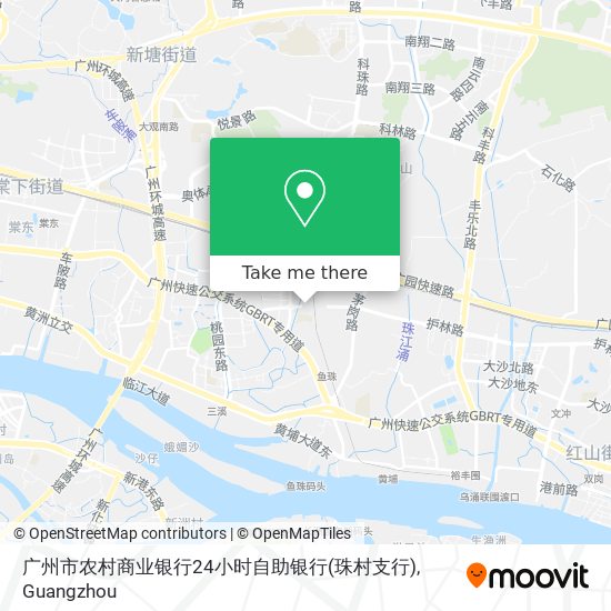 广州市农村商业银行24小时自助银行(珠村支行) map