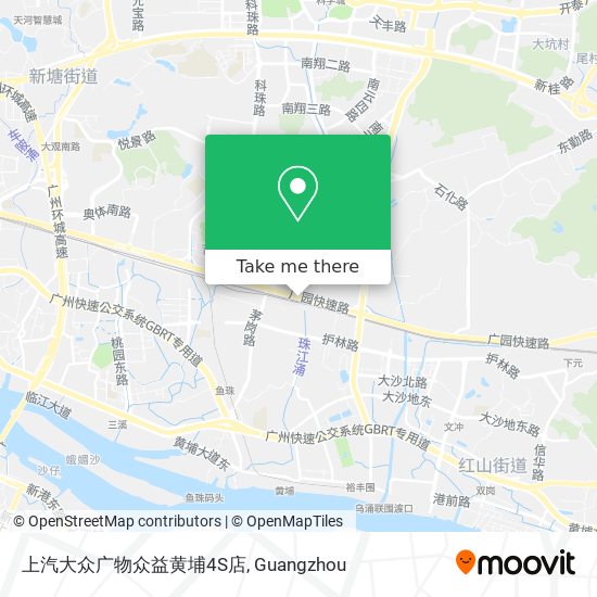 上汽大众广物众益黄埔4S店 map
