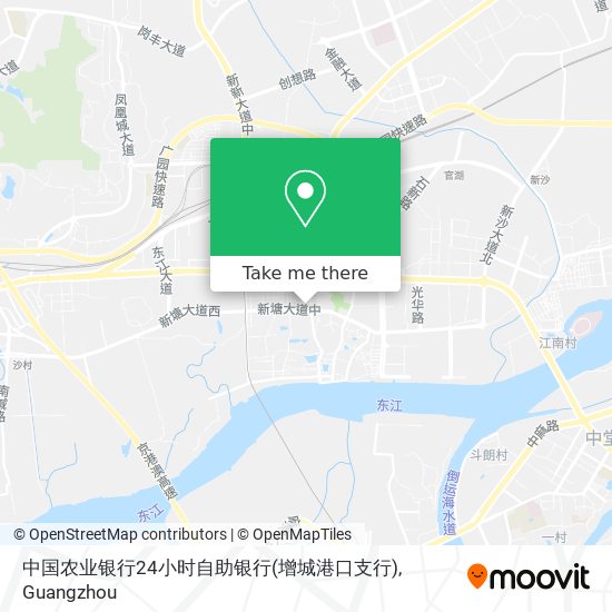 中国农业银行24小时自助银行(增城港口支行) map