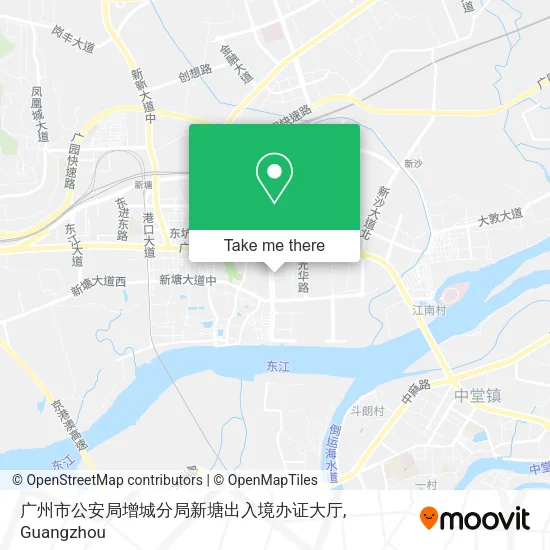 广州市公安局增城分局新塘出入境办证大厅 map