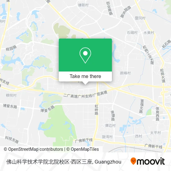 佛山科学技术学院北院校区-西区三座 map