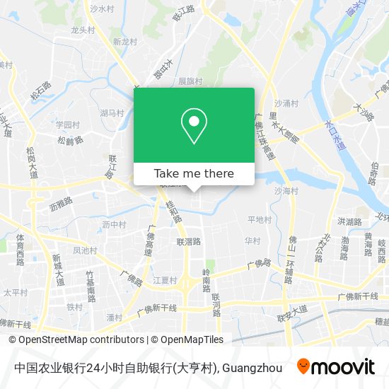 中国农业银行24小时自助银行(大亨村) map