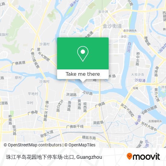 珠江半岛花园地下停车场-出口 map