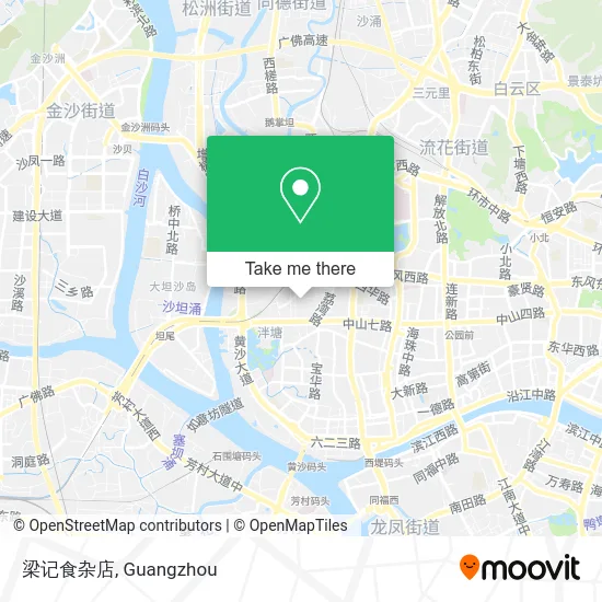 梁记食杂店 map