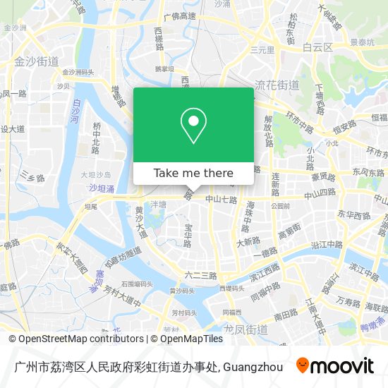 广州市荔湾区人民政府彩虹街道办事处 map