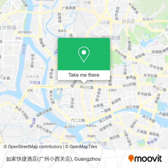 如家快捷酒店(广州小西关店) map