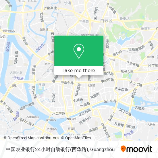 中国农业银行24小时自助银行(西华路) map