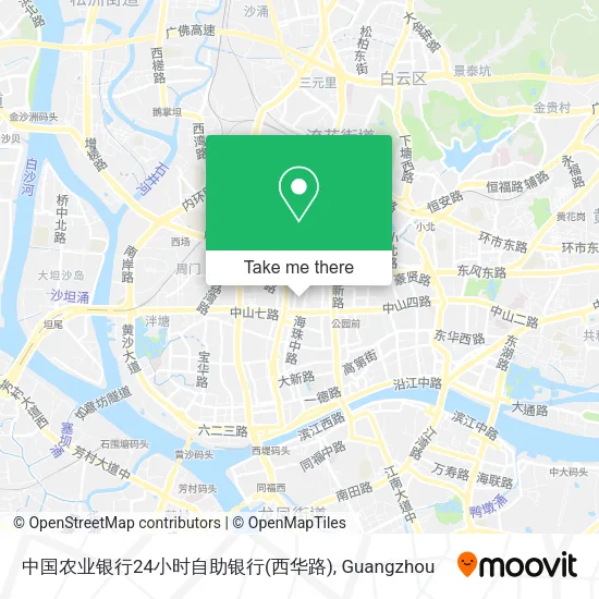 中国农业银行24小时自助银行(西华路) map