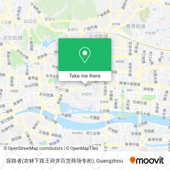 探路者(农林下路王府井百货商场专柜) map