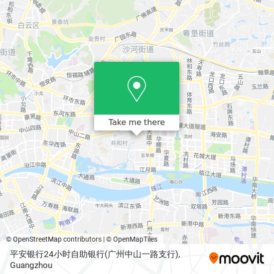 平安银行24小时自助银行(广州中山一路支行) map