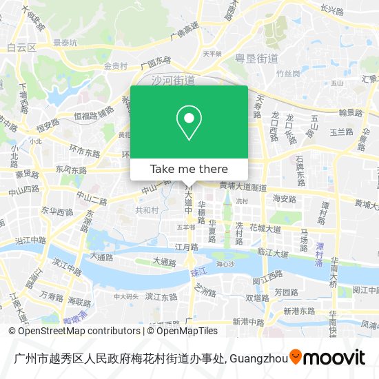 广州市越秀区人民政府梅花村街道办事处 map