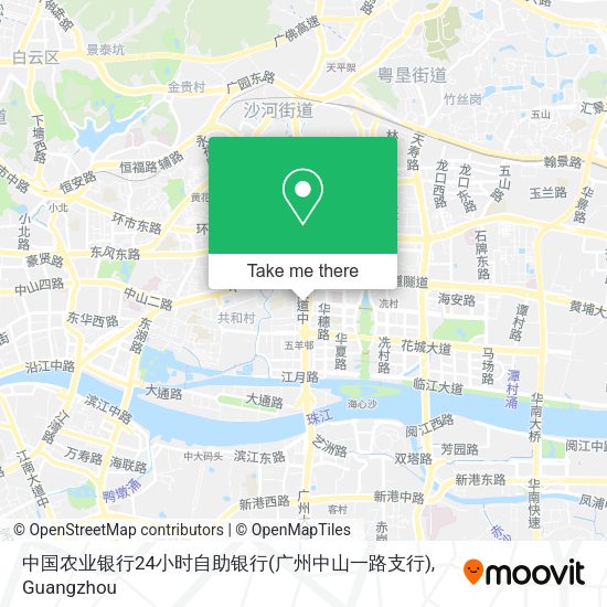 中国农业银行24小时自助银行(广州中山一路支行) map