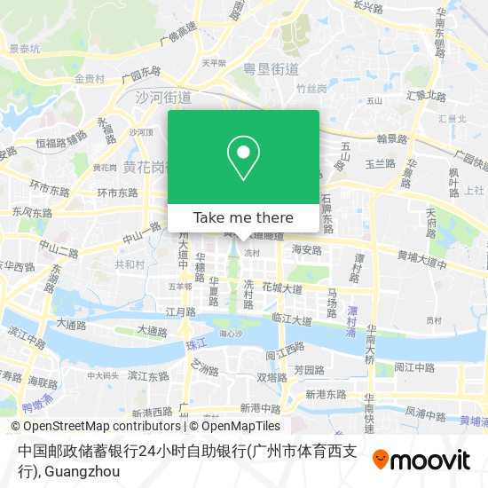 中国邮政储蓄银行24小时自助银行(广州市体育西支行) map
