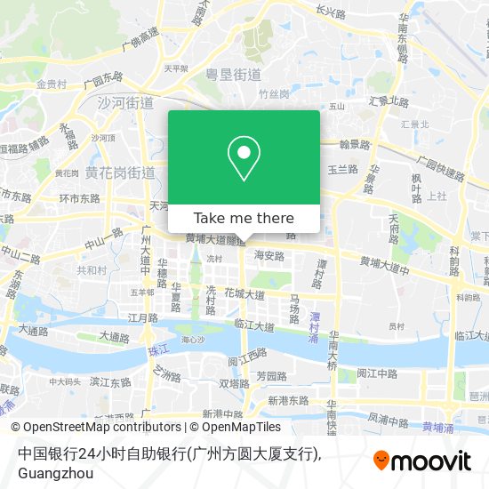 中国银行24小时自助银行(广州方圆大厦支行) map