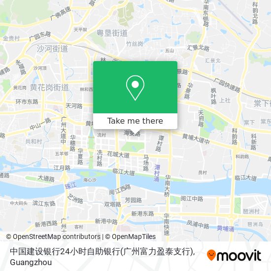 中国建设银行24小时自助银行(广州富力盈泰支行) map