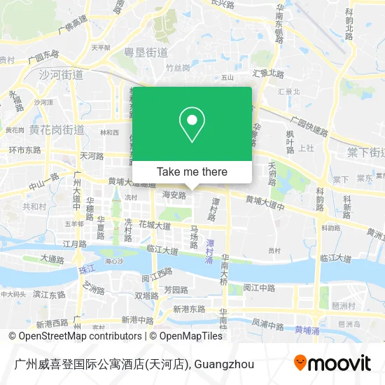 广州威喜登国际公寓酒店(天河店) map