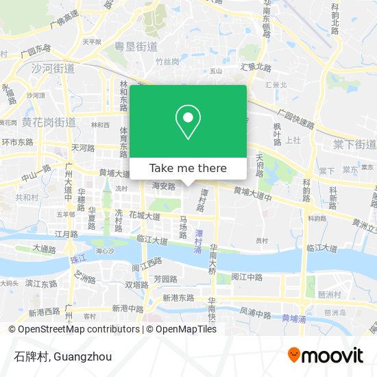 石牌村 map