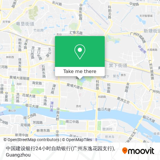 中国建设银行24小时自助银行(广州东逸花园支行) map