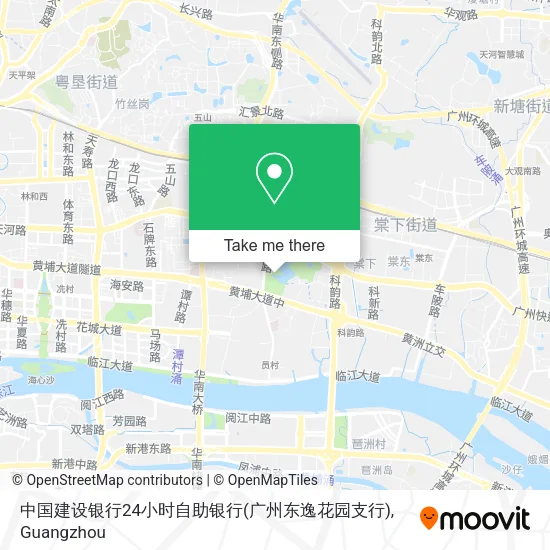 中国建设银行24小时自助银行(广州东逸花园支行) map