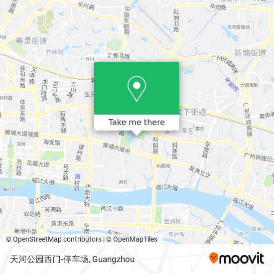 天河公园西门-停车场 map