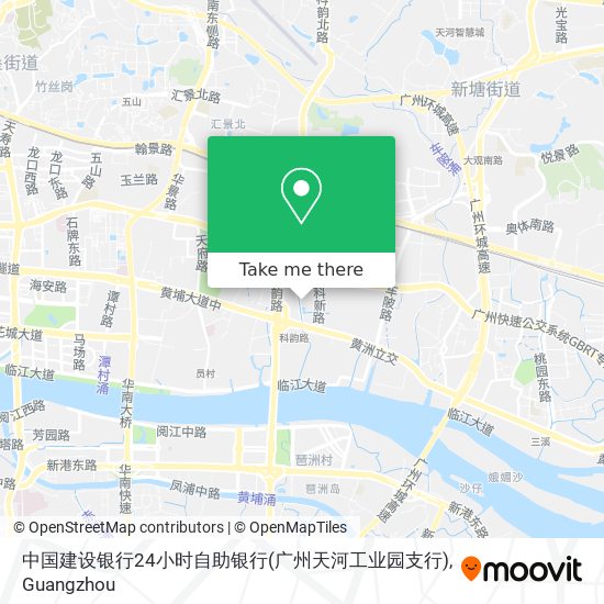 中国建设银行24小时自助银行(广州天河工业园支行) map