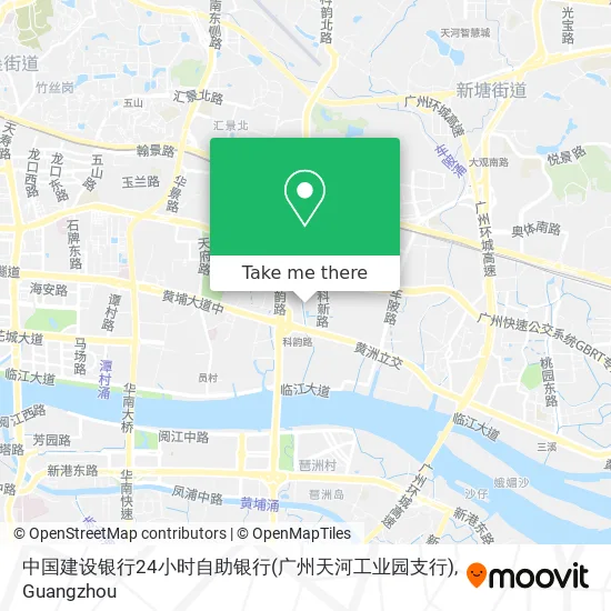 中国建设银行24小时自助银行(广州天河工业园支行) map