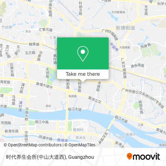 时代养生会所(中山大道西) map