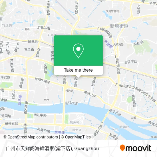 广州市天鲜阁海鲜酒家(棠下店) map