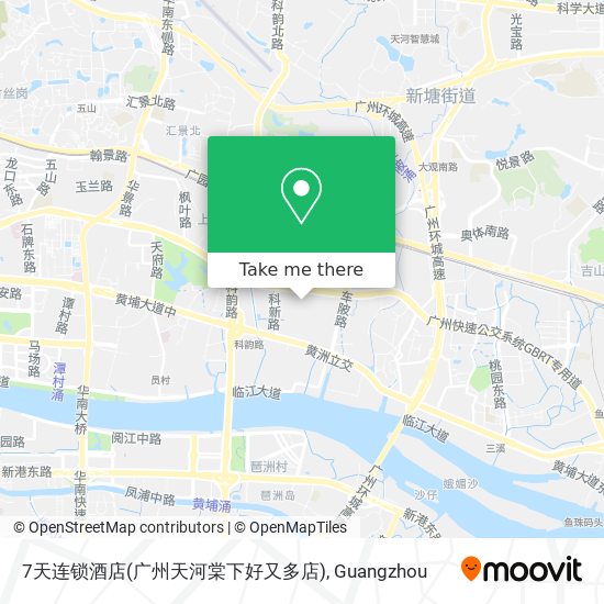 7天连锁酒店(广州天河棠下好又多店) map