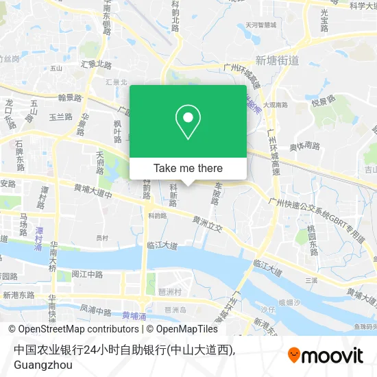 中国农业银行24小时自助银行(中山大道西) map