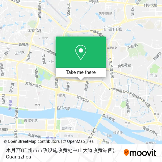 水月宫(广州市市政设施收费处中山大道收费站西) map