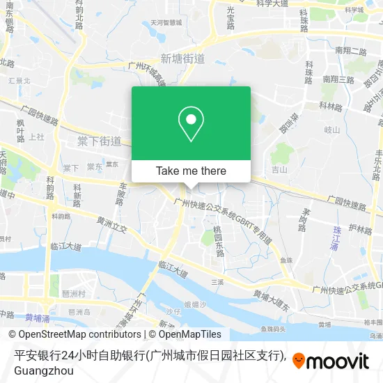 平安银行24小时自助银行(广州城市假日园社区支行) map