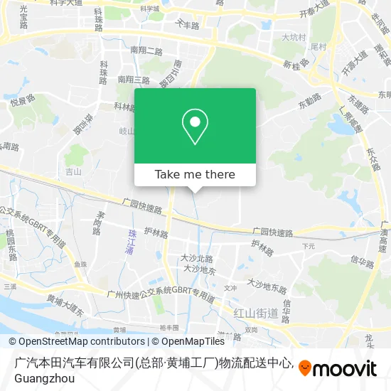广汽本田汽车有限公司(总部·黄埔工厂)物流配送中心 map
