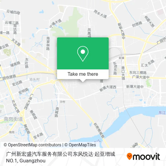 广州新宏盛汽车服务有限公司东风悦达·起亚增城NO.1 map
